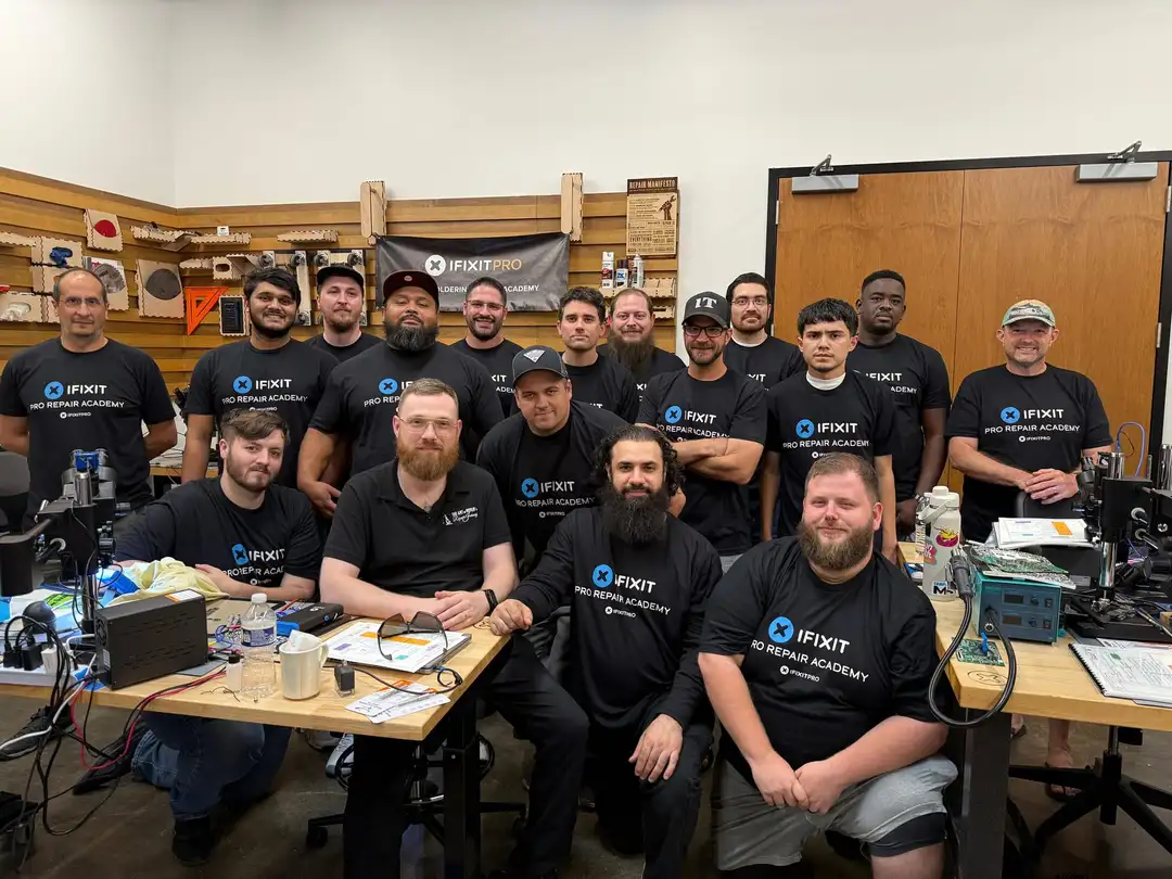 A full class of iFixit Pro Repair Academy students