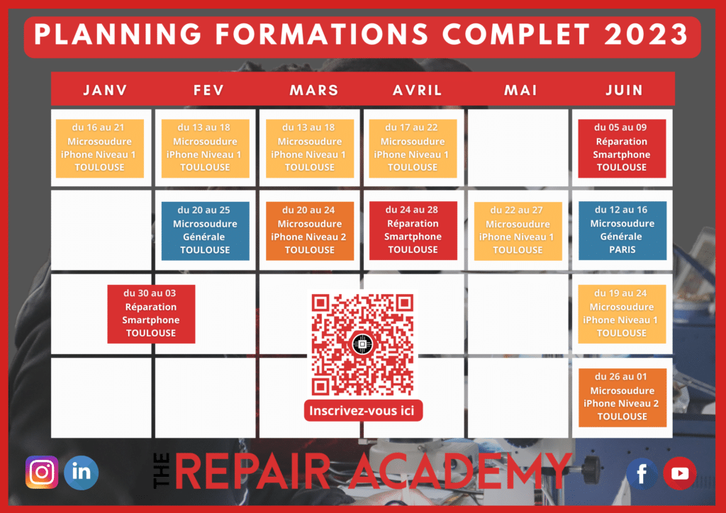 202310 - Planning de formation The Repair Academy - Janvier juin